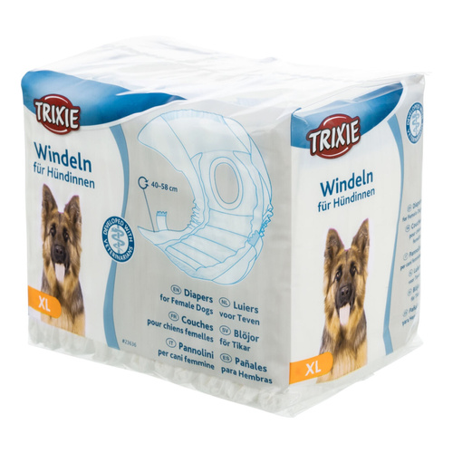 Trixie PIELUCHY PAMPERSY dla SUCZKI XL 40-58cm