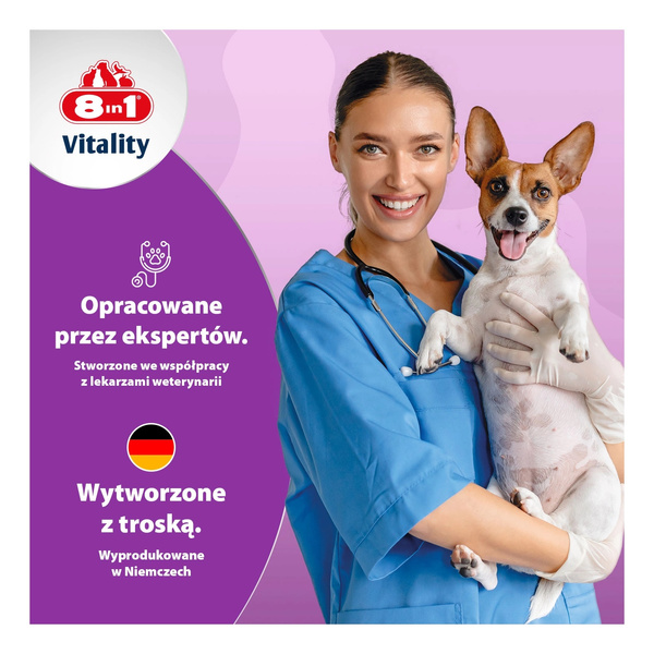 8in1 Vitality Multiwitaminy dla psów małych ras - 70tb