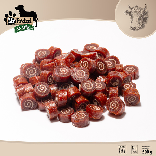 PRZYSMAK DLA PSA - Sushi z wołowiną Mr.Pretzel 500g ZDROWE PREMIUM