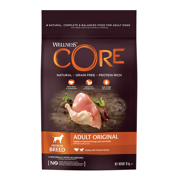 Wellness Core Active Life karma sucha dla psów dorosłych, kurczak i indyk 10kg