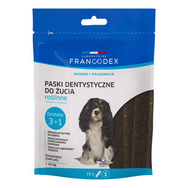 FRANCODEX Paski do gryzienia S na brzydki zapach z pyska 228 g 15 szt.