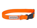 amiplay Obroża SAMBA regulowana M 25-40x2cm Pomarańczowy