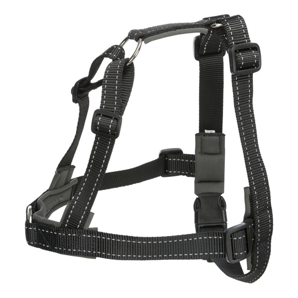 Trixie Lead'n'Walk Soft Szelki, L-XL: 65-105 cm/25 mm, czarne
