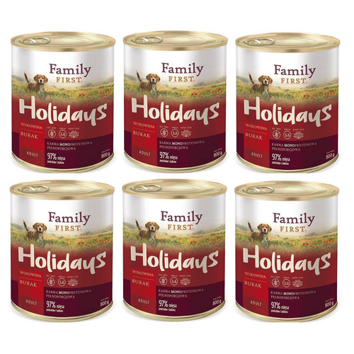 Family First WOŁOWINA burak adult puszka 6 x 800g