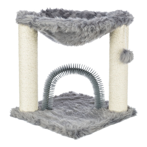 Trixie Baza, drapak stojący ze szczotką, dla kota, szary, 50 cm