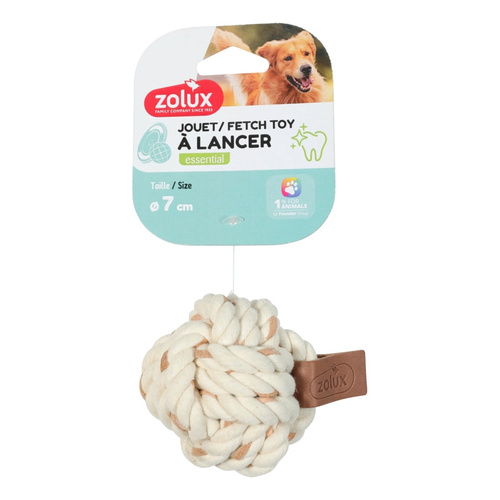 ZOLUX Zabawka dla psa do aportowania piłka sznurowa LEATHER TOUCH 7cm