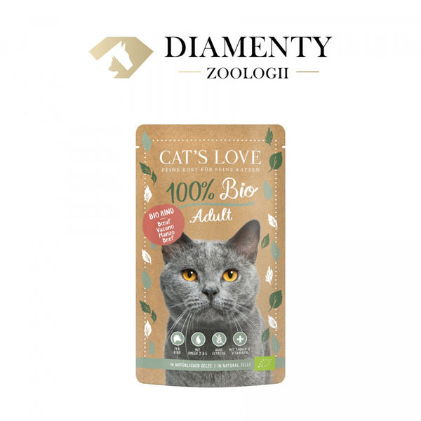 CAT'S LOVE Bio Beef - ekologiczna wołowina w naturalnej galaretce (100g)