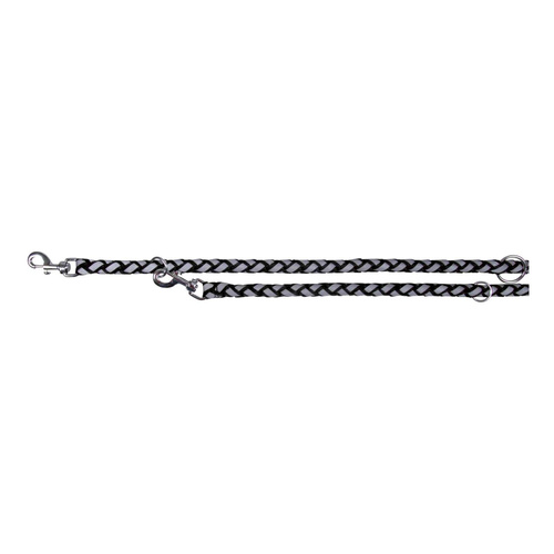 Trixie Cavo Reflect, smycz regulowana dla psa, czarna, S-M: 2.00 m/o 12 mm, odblaskowa