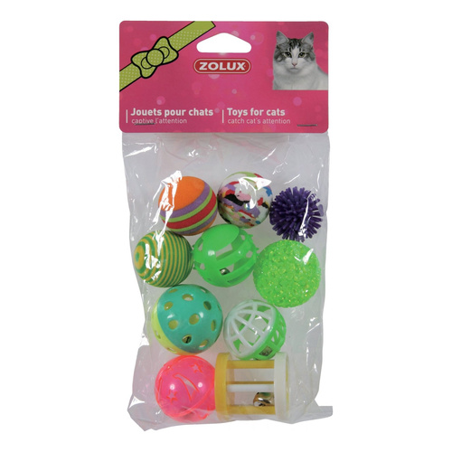 ZOLUX Zabawka dla kota zestaw 10 różnych 4 cm