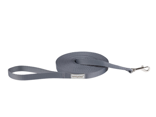 amiplay Smycz treningowa Samba M 10m Szary