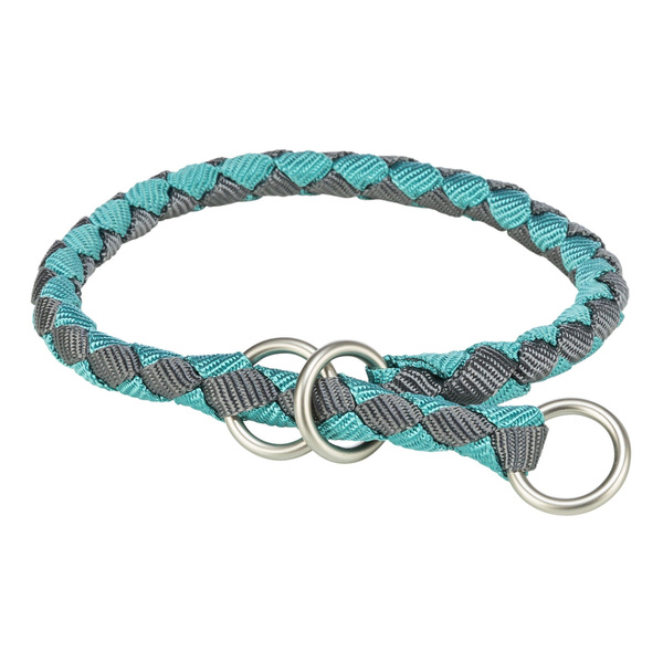 Trixie Cavo, obroża zaciskowa, dla psa, aqua/grafit, L: 47-55 cm/o 18 mm