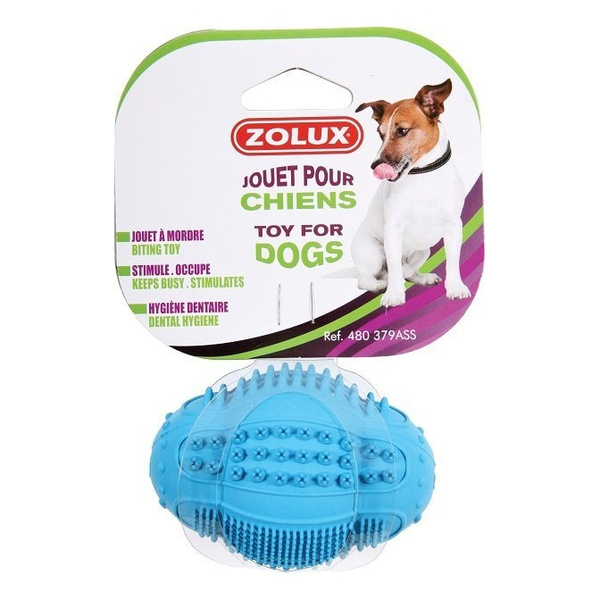 ZOLUX Zabawka dla psa piłka kauczukowa do rugby Dental 8 cm