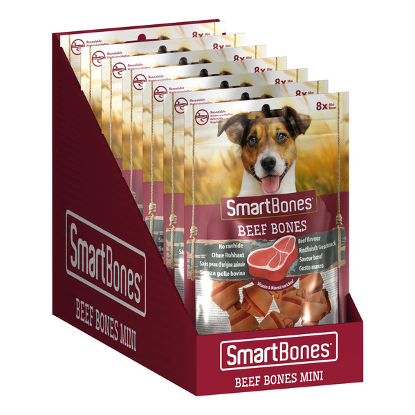 SMART BONES Przysmak dla psa kości o smaku wołowiny Mini 8 szt.