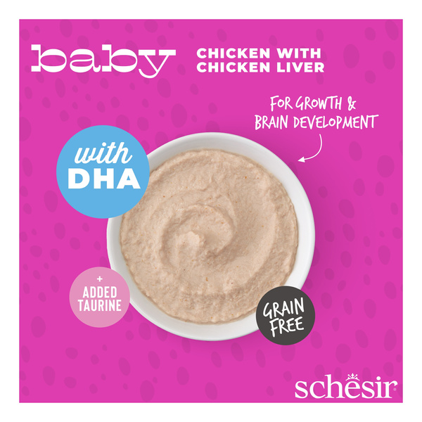 Schesir Baby Mousse karma mokra dla kociąt kurczak z wątróbką 70 g