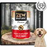 Mokra Karma dla Psa ZEW NATURY 400g Bogata w Wołowinę Dla Dorosłych Psów