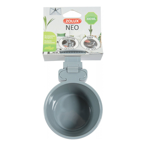 Zolux Miska dla gryzoni do zawieszenia w klatce NEO śr. 9,5 cm kol. szary