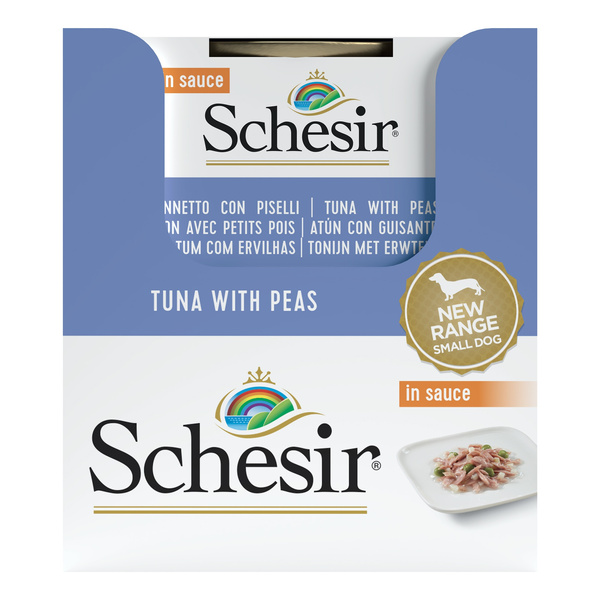 Schesir Karma mokra dla psa tuńczyk z groszkiem w sosie 85 g