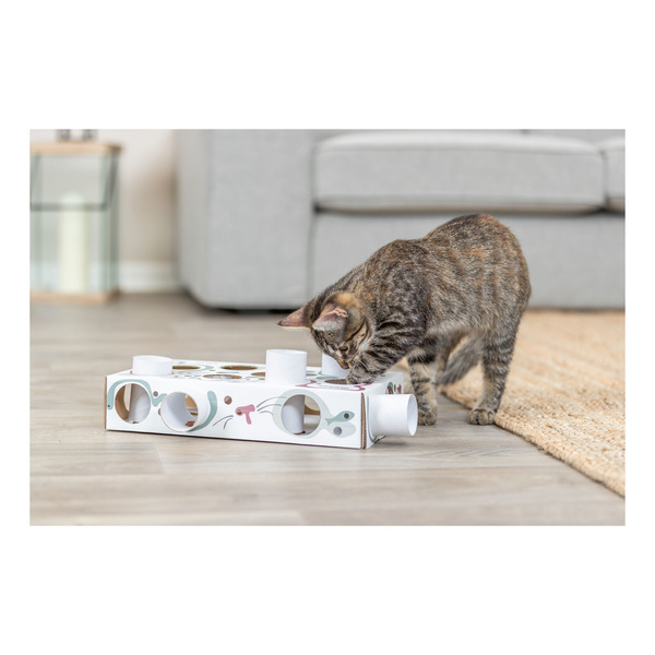 Trixie Cat Activity Paws'n'Treats Box, zabawka edukacyjna, dla kota, karton, 35 × 7 × 20 cm