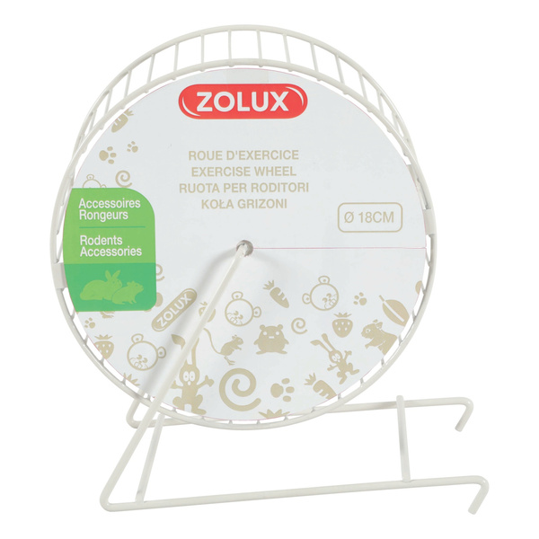 ZOLUX Kołowrotek metalowy dla gryzonia 18 cm kol. beżowy