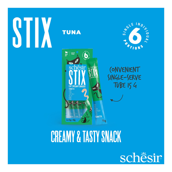 Schesir Stix przysmak dla kota tuńczyk 6x15 g
