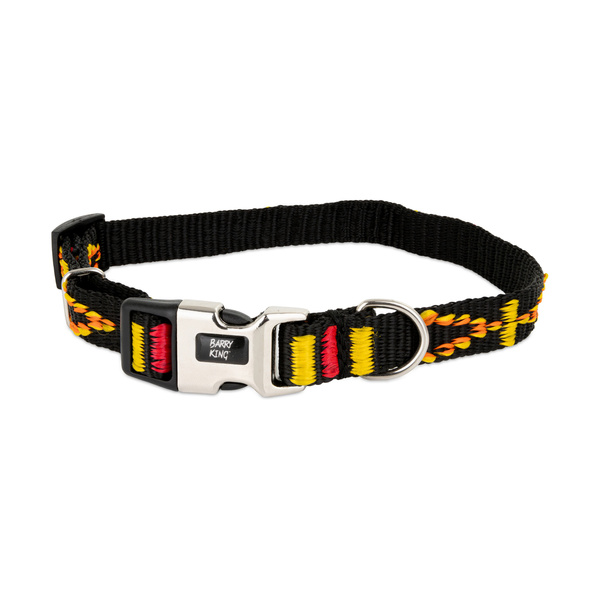 Barry King Obroża dla psa, wzór etniczny, taśma polipropylenowa, 16mm/30-47cm czarna