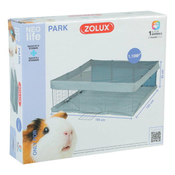 ZOLUX Wybieg dla kawii domowej Neopark NEOLIFE kol.niebieski 105x105x35