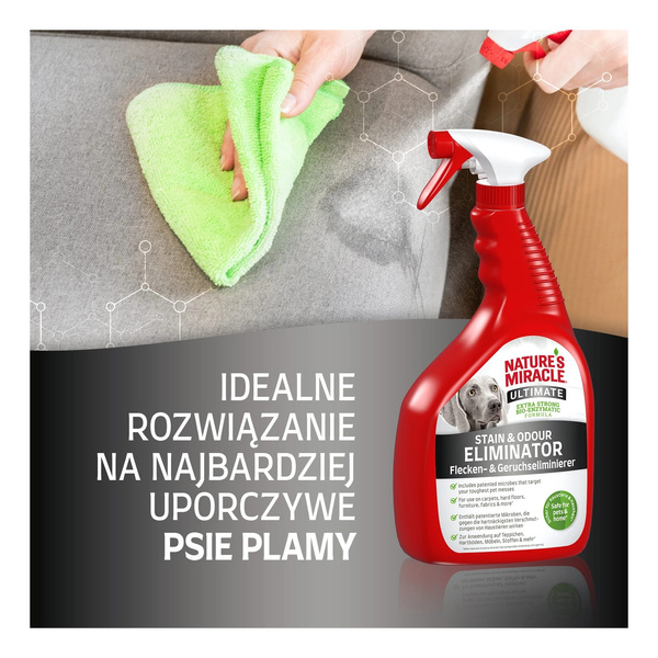 NATURES MIRACLE Płyn do usuwania plam i zapachów pies ULTIMATE 946ml