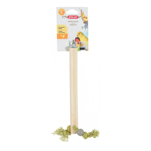 ZOLUX Drewniana żerdka dla ptaków ze sznurkiem L