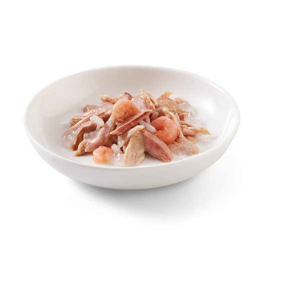 Schesir C&B karma mokra dla kotów tuńczyk z krewetkami w galarecie 85 g