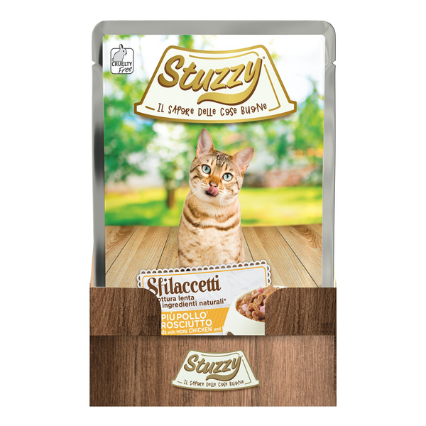 Stuzzy Sfilaccetti karma mokra dla kota kurczak z szynką 85 g
