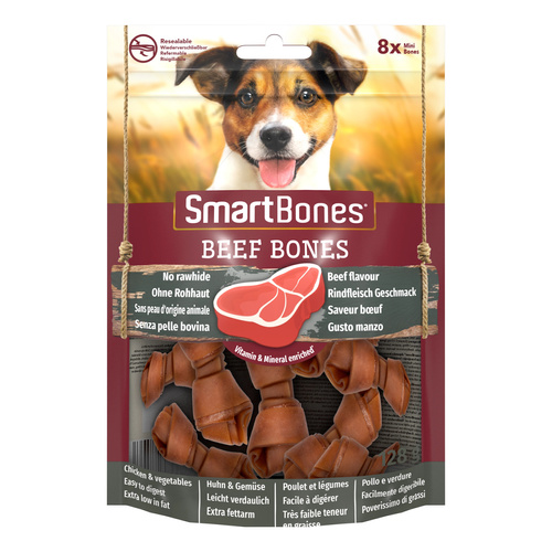 SMART BONES Przysmak dla psa kości o smaku wołowiny Mini 8 szt.