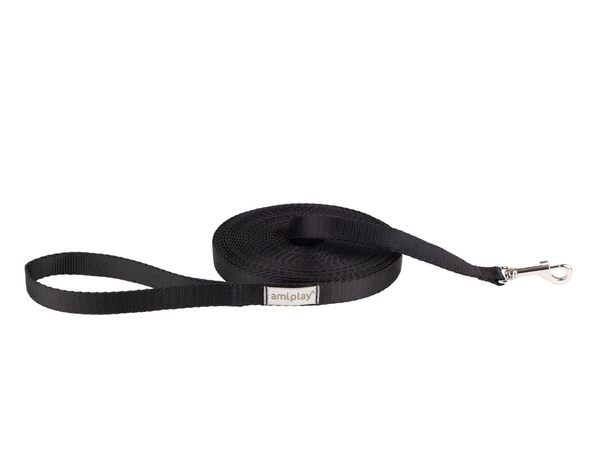 amiplay Smycz treningowa Samba S 10m Czarny