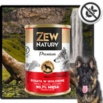 Mokra Karma dla Psa ZEW NATURY 400g Bogata w Wołowinę Dla Dorosłych Psów