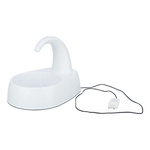 Trixie Curved Stream, poidło automatyczne, dla kota, białe, plastik, 2,5 l/25 × 24,5 × 35 cm