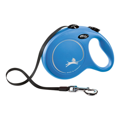 FLEXI Smycz automatyczna dla psa New Classic L taśma 8 m niebieska