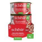 Schesir C&B karma mokra dla kotów tuńczyk z krewetkami w galarecie 85 g