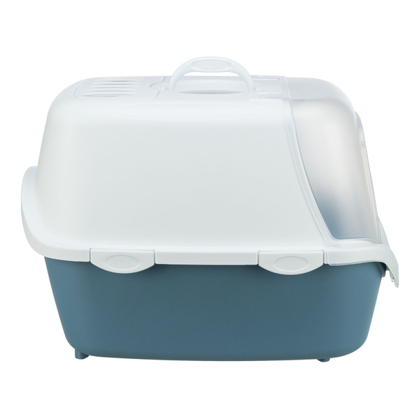 Trixie Kuweta kryta Vico Open Top, 40 × 40 × 56 cm, niebiesko-szara/biała