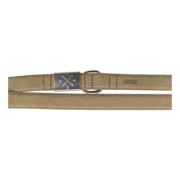 Trixie BE NORDIC smycz regulowana dla psa piaskowy skórzana L-XL 2m/25 mm