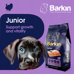 Karma sucha PREMIUM dla psa BARKIN INDYK JUNIOR 15KG