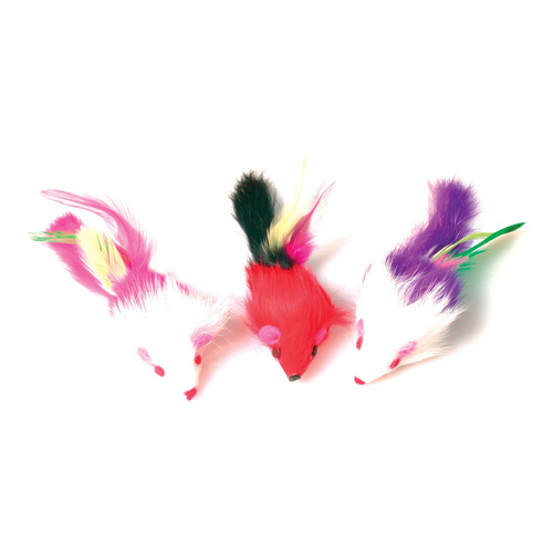 ZOLUX Zabawka dla kota 3 myszki z piórami