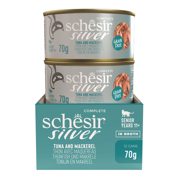 Schesir Silver karma mokra dla kota tuńczyk z makrelą 70 g