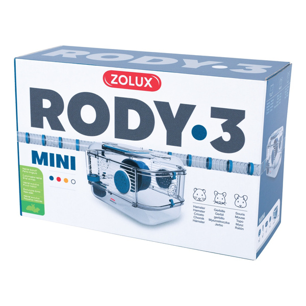 ZOLUX Klatka dla chomika, myszki RODY 3 MINI kol. niebieski