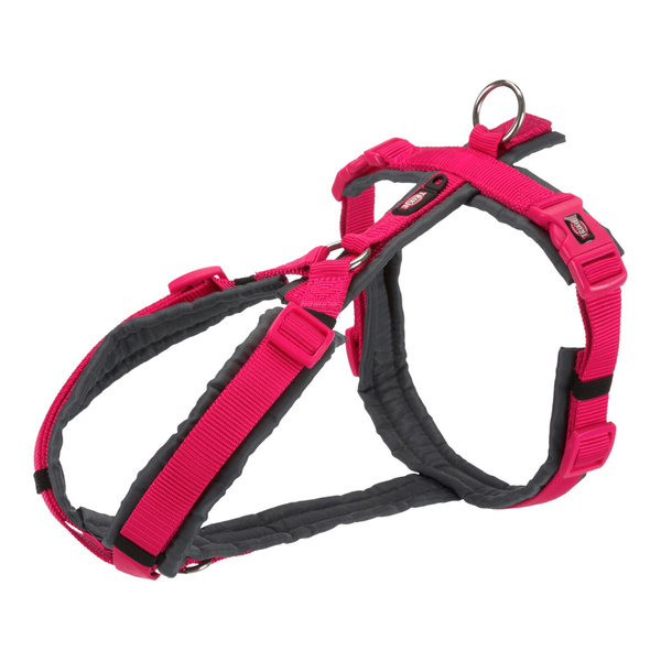Trixie Szelki trekkingowe Premium, S-M: 44-53 cm/20 mm, fuksja/grafitowe