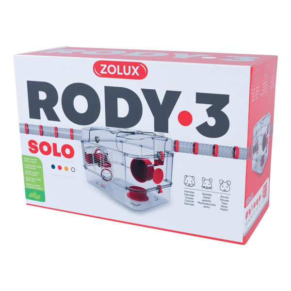ZOLUX Klatka dla chomika, myszki RODY 3 SOLO kol. czerwony