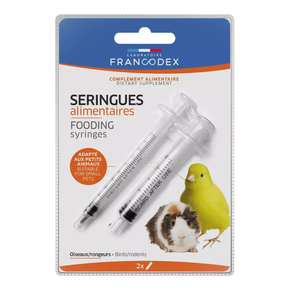 FRANCODEX Strzykawki do karmienia dla ptaków i ssaków (1x1, 1x2, 5ml)
