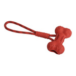 CAMON DOG TOY Zabawka dla psa - gumowa kość do zabawy z uchwytem ze sznurka 35cm AD0763