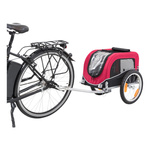 Trixie Przyczepka rowerowa, czerwono-czarna, S: 53 × 60 × 60/117 cm