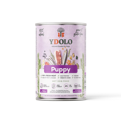 YDOLO Puppy - wieprzowina Iberico i ryby - mokra karma dla szczeniąt (400g)