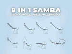 amiplay Smycz regulowana Samba 8in1 M Czarny