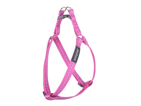 amiplay Szelki regulowane Reflective M 30-55 [c, d]x1,5cm Rożowy